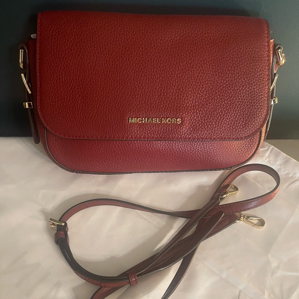 NWOT Michael Kors Bedford Legacy Leather Crossbody Purse- Terracotta